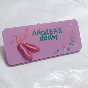 🩰 Ballet Door Name Plaque -Purple